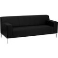 Gec Contemporary Leather Sofa - Black - Hercules Definity Series ZB-DEFINITY-8009-SOFA-BK-GG